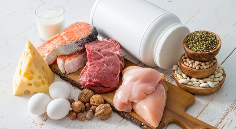 Alimentos ricos en proteínas para desarrollar células musculares. 