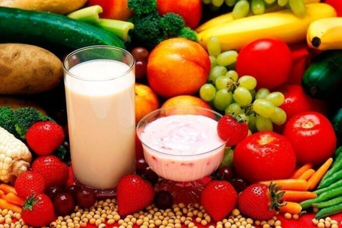 Dieta a base de frutas y yogur.